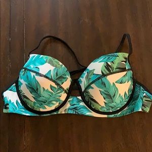 Hula Honey XL Push Up Tropical Palm Bikini Top